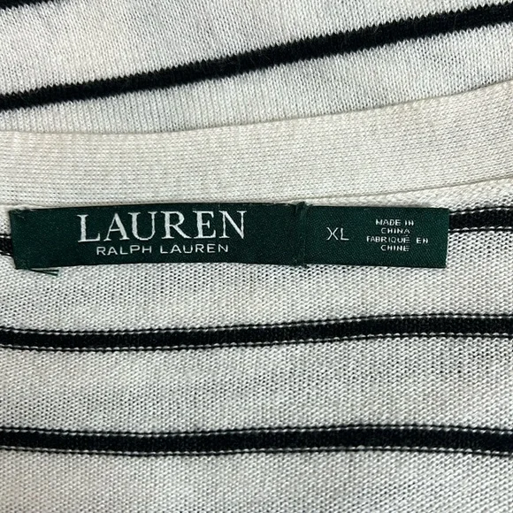 Lauren Ralph Lauren Striped Cardigan XL with LLR Embossed Buttons - Picture 5 of 5